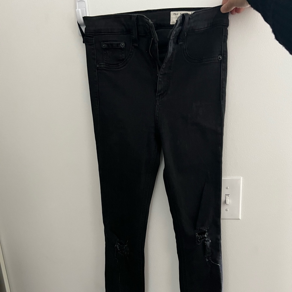 High Rise Skinny Black Rag & Bone Jeans